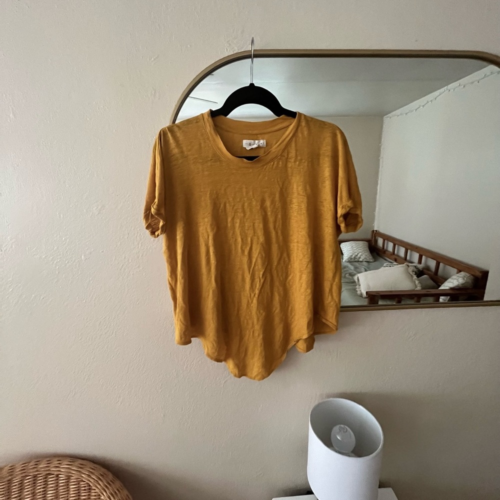 Linen mustard Loft shirt